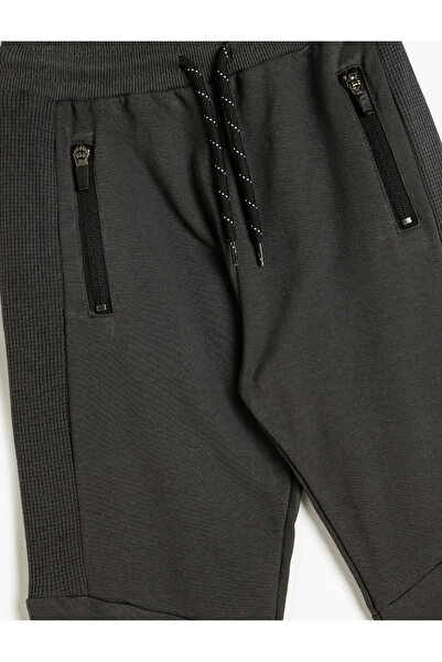 Koton Jogger Eşofman Altı Beli Bağlamalı Şardonlu Pamuklu