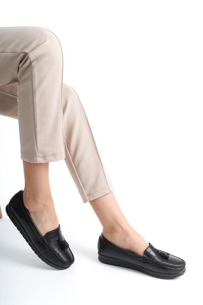 ARTI ARTI AYAKKABI Artı-Artı014-BB-501 حذاء باليه نسائي أسود من الجلد الطبيعي...