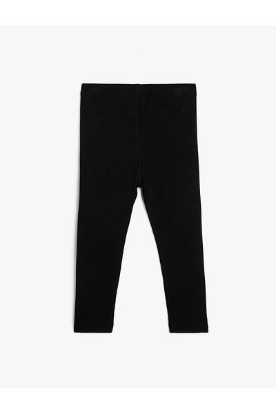 Koton Cotton Basic Tights - Ribbed and Pocket Detail