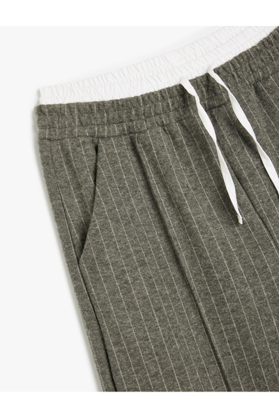 Koton Bol Paça Pantolon Cep Detaylı Çift Bel Detaylı