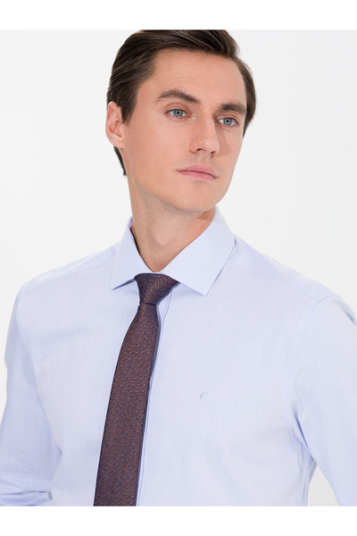 Cacharel Açık Mavi Slim Fit Uzun Kollu Basic Gömlek 50269714-VR003