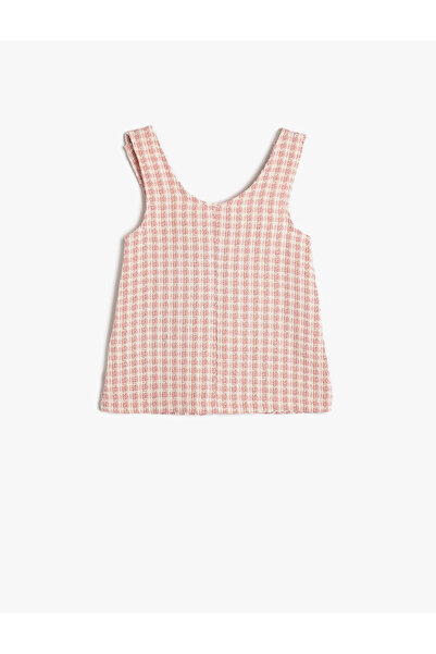 Koton Kolsuz Elbise V Yaka Midi Boy Tüvit Kuşgözü Detaylı Cepli Pamuk Karışımlı