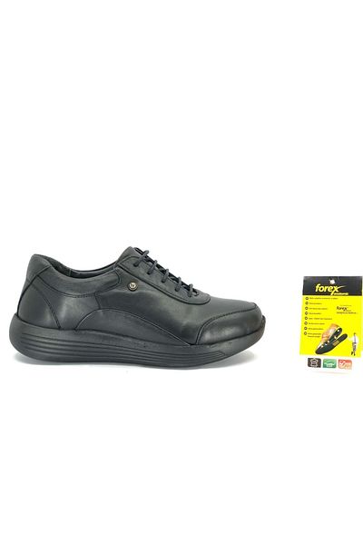 Kocamanlar Ayakkabı Forex 01032 Dr.Tavsiyeli Pantofi de damă 100% piele naturală NEGRU