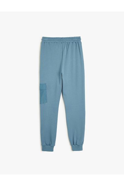 Koton Παντελόνι Jogger με δέσιμο στη μέση με λεπτομέρεια από βαμβακερή τσέπη