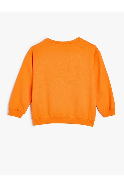 Koton Dog Printed Crew Neck Long Sleeve Sweatshirt