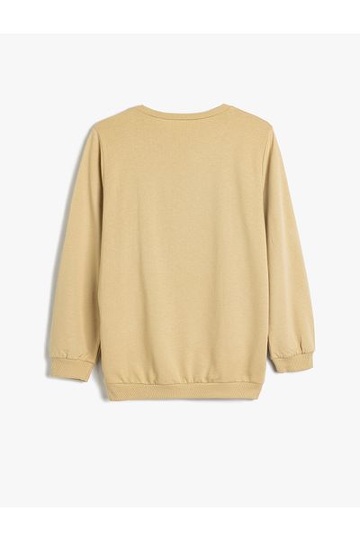 Koton Long Sleeve Crew Neck Cotton Sweatshirt - Tiger Print