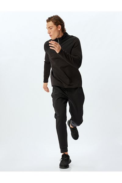 Koton Αθλητική φούτερ Jogger Waist Lace Up Τσέπη με φερμουάρ Λεπτομερές ύφασμα κατάδυσης