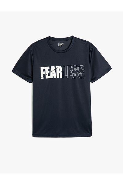 Koton Αθλητικό μπλουζάκι με κοντό μανίκι Crew Neck - Slogan Printed