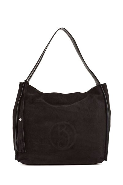 Bilik Deri حقيبة كتف نسائية من جلد الغزال باللون الأسود BLM T-02