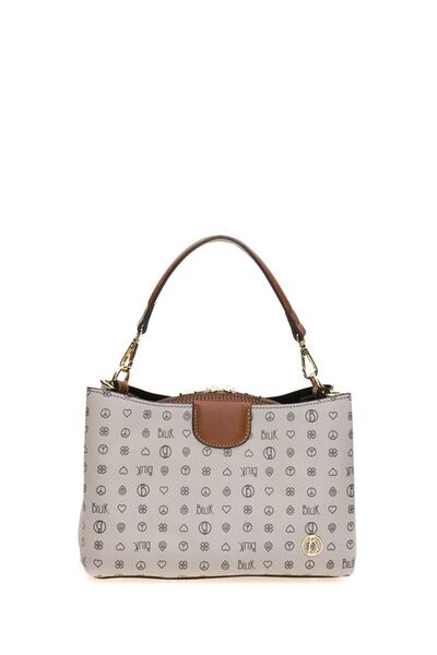 Bilik Deri Монограма Сіро-коричнева жіноча сумка через плече DLR 109-MN