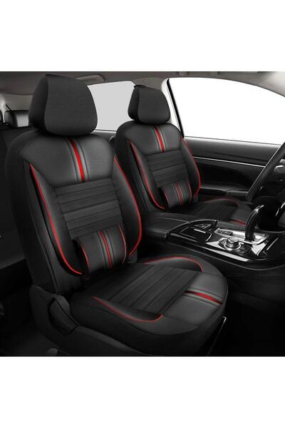 TROBUS Renault Symbol 2 2008-2012 Prestij Serisi Kırmızı Desenli Koltık Kılıf...