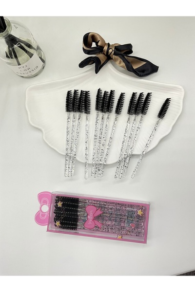 REYNA Kaş ve kirpik fırçası 12 adet siyah