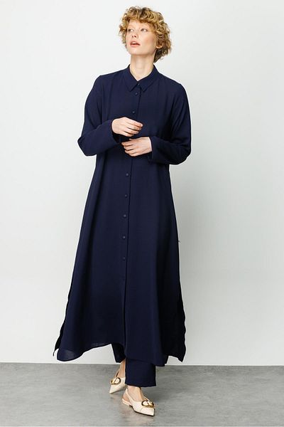 Micca Nuovo Taffeta Cape Λεπτομερής Διαχρονική Καπέλα πλήρους μήκους