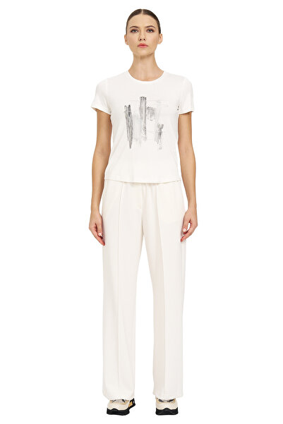 UTOPIAN Geniş Yaka Simli T-Shirt