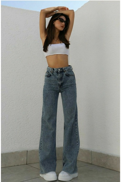 Ramrod Jessi Power Lycra Pantaloni de damă Mid Snow, cu talie super înaltă, cu jante largi