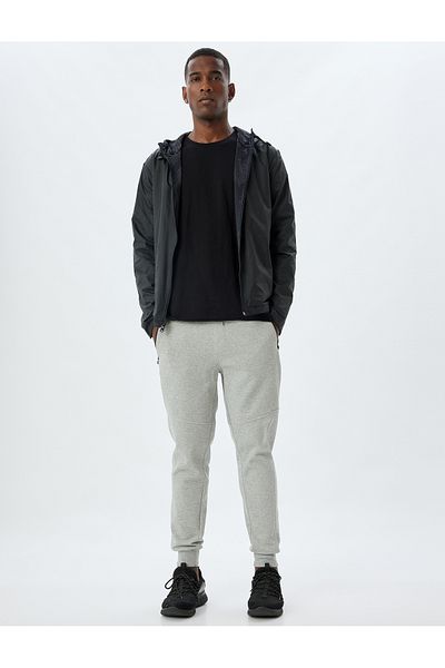 Koton Αθλητική φούτερ από βαμβακερό μείγμα - Jogger Waist, τσέπες με λεπτομέρεια ραφής με κορδόνια