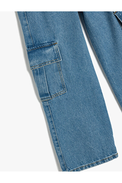Koton Cotton Wide Leg Cargo Jeans - Wide Leg Jeans