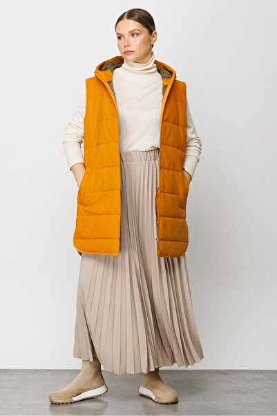 Micca Fiyat/Kalite Ürünü Zamansız Basen Örten Kapitone Dolgulu İçi Özel Garni Yelek-HARDAL/HAKİ