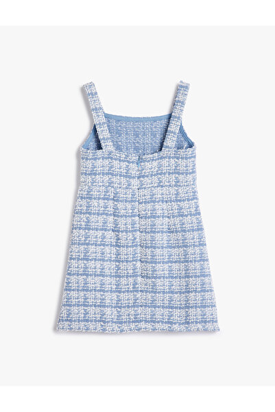 Koton Pántos Tweed Gilet ruha - Gyöngygombos részlet