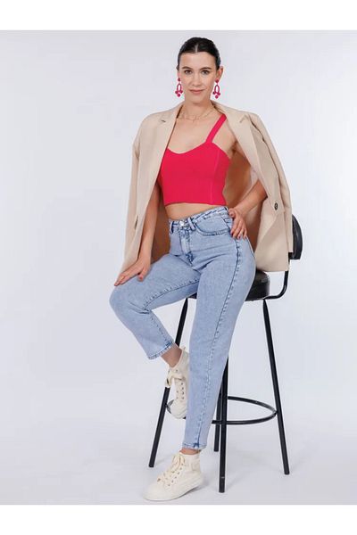 LAMİRA Woops Mom Jeans Super Snowwash Brand Bluewoops
