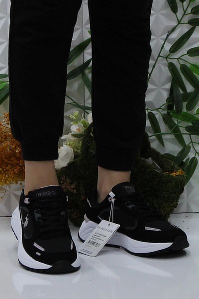 U.S. Polo Assn. Us Polo Assn. Habıta Black Powder Comfortable Original Product Sneaker Women's Shoes