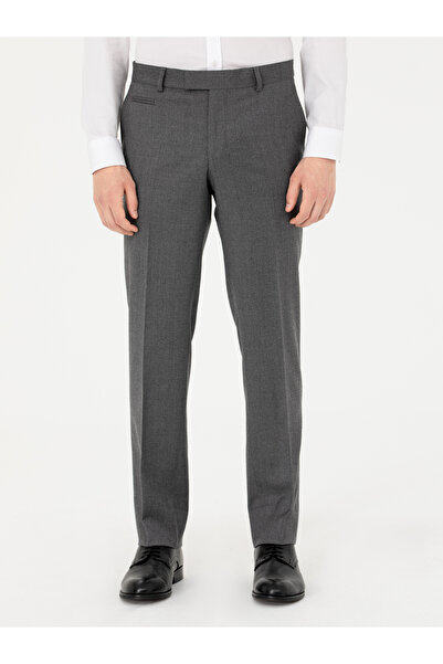 Cacharel Gri Slim Fit Yün Karışımlı Kumaş Pantolon 50270151-VR024