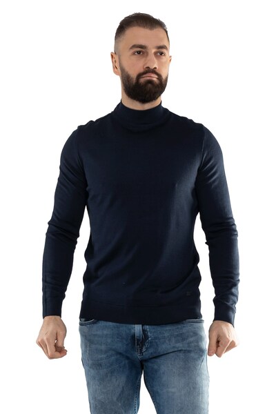 Sementa 12108 Yarım Balıkçı Yünlü Triko Erkek Kazak