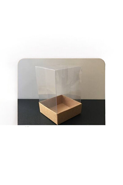 BOXSTATION 6x6x8 Asetat Kapaklı Kraft Kutu 50 Adet