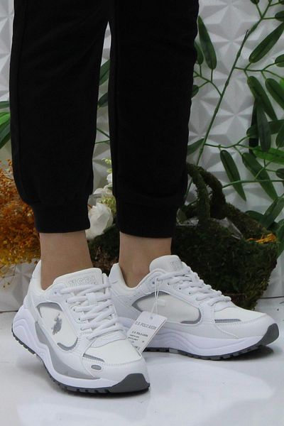 U.S. Polo Assn. BAZA. Polo Assn. Habıta, alb, gri, pantofi de damă, confortabili, produse originale