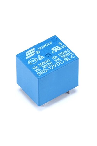 Genel Markalar Songle 250V 10A SRD-12VDC-SL-C 12V DC Röle 5 Pin Pcb Montaj Tip