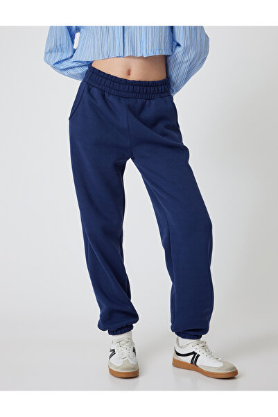 Koton Şardonlu Jogger Eşofman Altı Beli Lastikli Cep Detaylı Rahat Kalıp