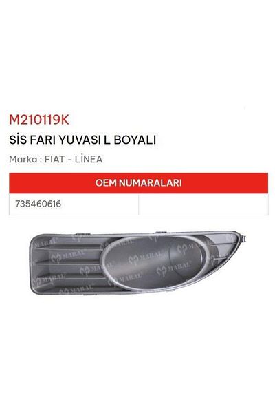 MARAL Fogless Gray Fog Light Bezel Cover - Left Line