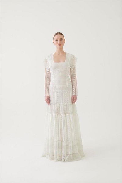 miha Hicran Önal Angel Dress White