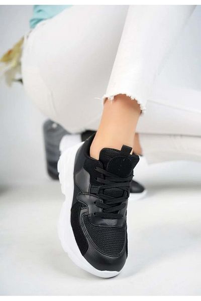 Kocamanlar Ayakkabı Lambırlent 7288 Sneaker Unisex Sports Shoes BLACK-WHITE