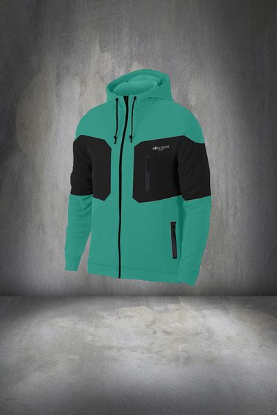 POSEIDON STORM Ανδρικό Water Green Σετ Άνετο Φούτερ με Τσέπες - S-3xl