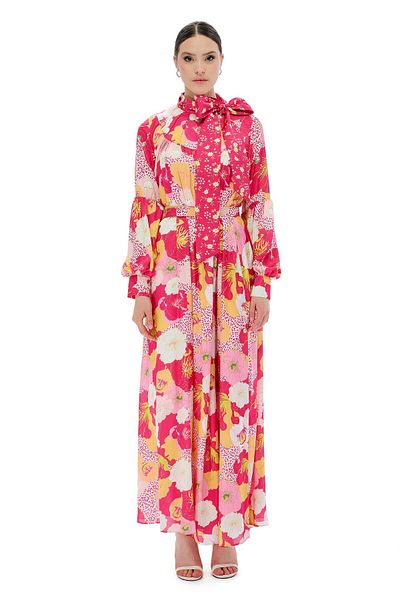 miha Hicran Önal Tulipa Dress Fuchsia