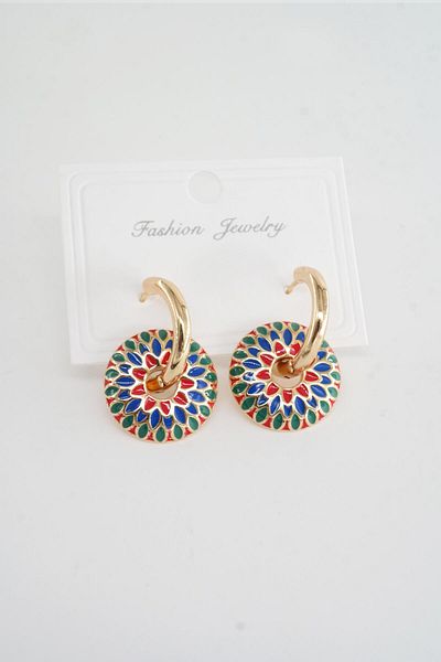 By Zeyna Aksesuar Vip Series Donut Model Women's Earrings - Zrk00586