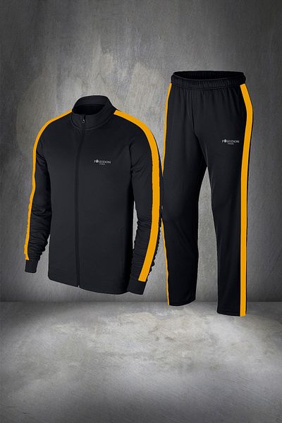 POSEIDON STORM Мъжки черен комплект от пенирана материя Supra, удобен комплект за бягане и тренировка S-3Xl