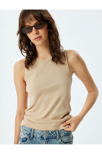 Koton Round Neck Ribbed Sleeveless T-Shirt