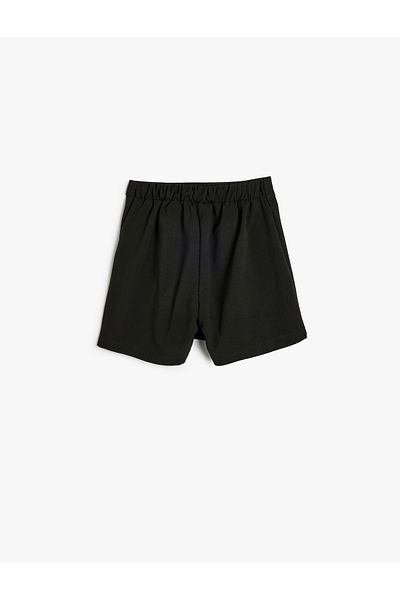 Koton Fusta pantaloni scurți cu tăiere înfășurată - Design plisat cu talie elastică