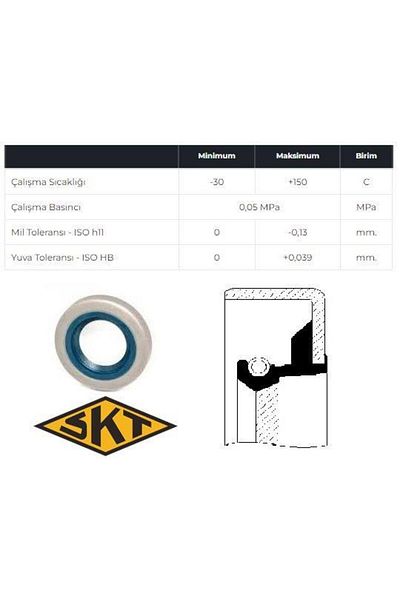 İthal Transmission Front Seal Fiat 131-Bird Series 1.6 Size:28X48.6X8X