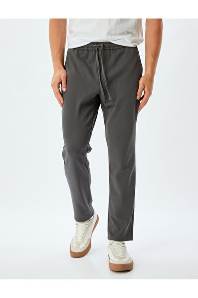 Koton Kumaş Pantolon Beli Bağcıklı Cep Detaylı