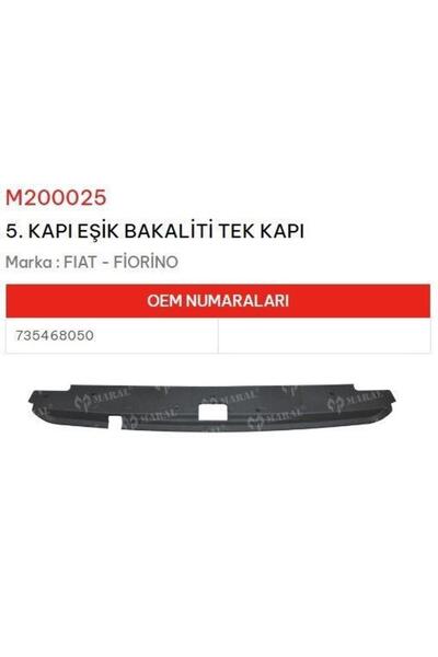 Genel Markalar Fiorino Bagaj Eşik Bakaliti Plastiği Çıtası Tek Kapı 735468050 NS-M200025