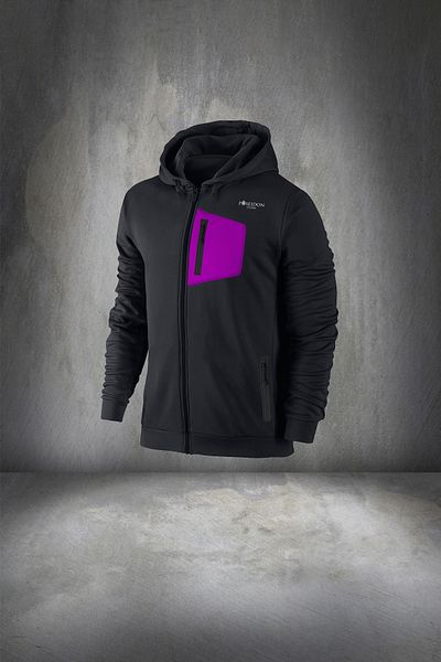 POSEIDON STORM Men's Hooded Tracksuit Set - Oversize, Black, Pocket Detailed, Custom Supra Combed Cotton 4xl-10xl