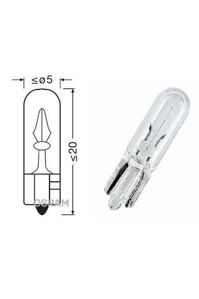 Osram 12V 2.3 W Small Non-Dip Bulb
