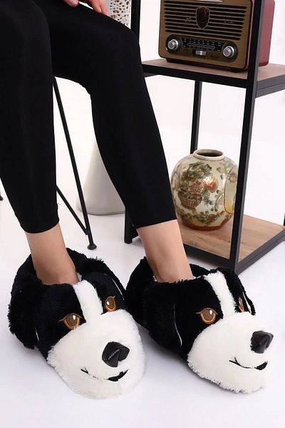 Nisanur Shoes Comfort Cute Dog Figured βελούδινες παντόφλες Unisex παντόφλες ζώων