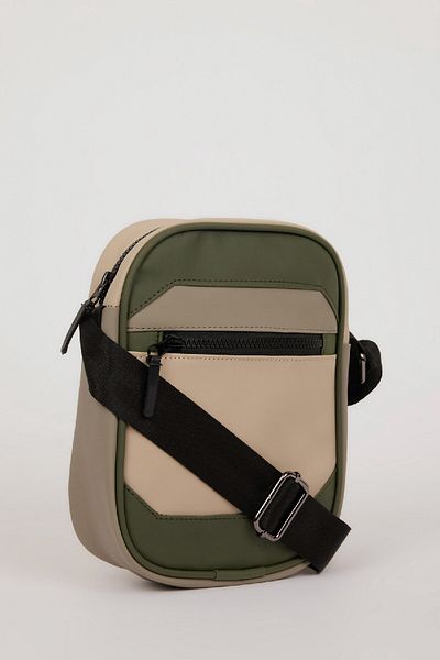 DeFacto Men's Faux Leather Crossbody Bag E0651Axns