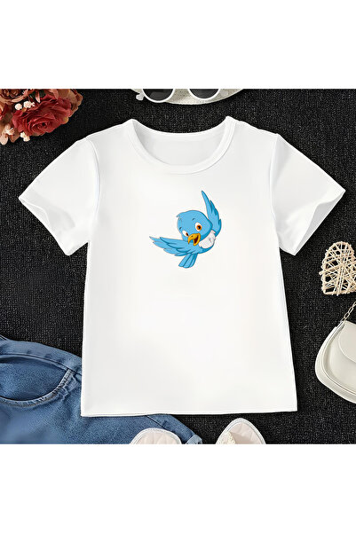 CDA Tricou alb pentru fetiță și băiețel Little Free Bird unisex