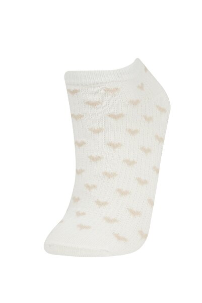 DeFacto Women's 7-Piece Cotton Booties Socks C6414Axns