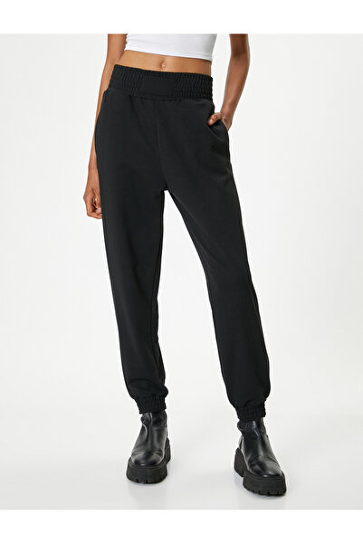 Koton Jogger Eşofman Altı Yüksek Bel Cepli Rahat Kalıp